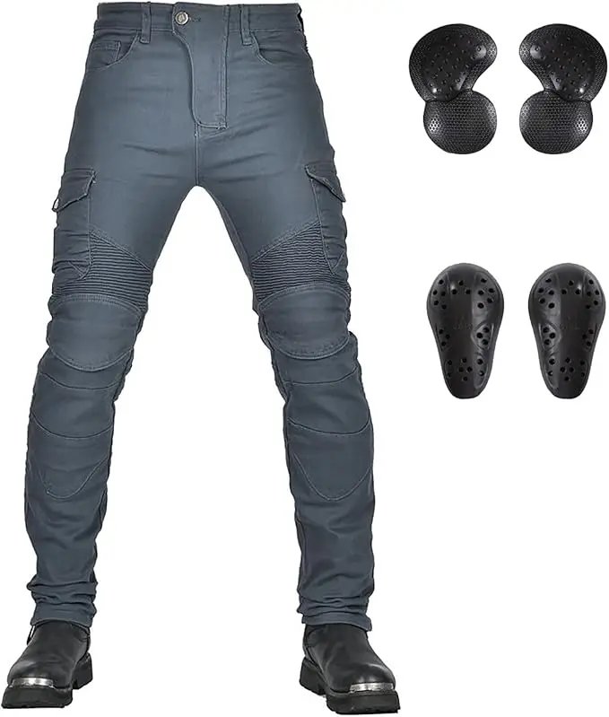 CE Armored Upgrade Motorcycle Riding Pants Motorbike Riding Denim Jeans Dual Sport Versatile Stretch Trousers with Knee Hip Pads CE Armored Upgrade Motorcycle Riding Pants Motorbike Riding Denim Jeans Dual Sport Versatile Stretch Trousers with Knee Hip Pads