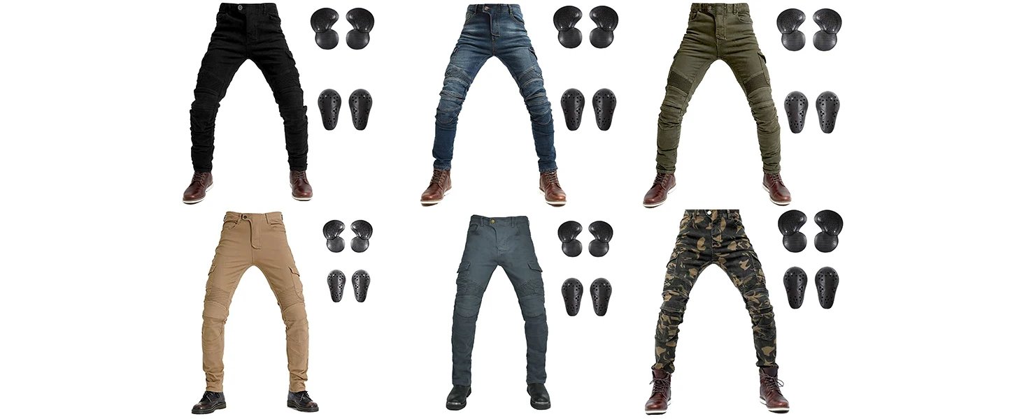 CE Armored Upgrade Motorcycle Riding Pants Motorbike Riding Denim Jeans Dual Sport Versatile Stretch Trousers with Knee Hip Pads CE Armored Upgrade Motorcycle Riding Pants Motorbike Riding Denim Jeans Dual Sport Versatile Stretch Trousers with Knee Hip Pads