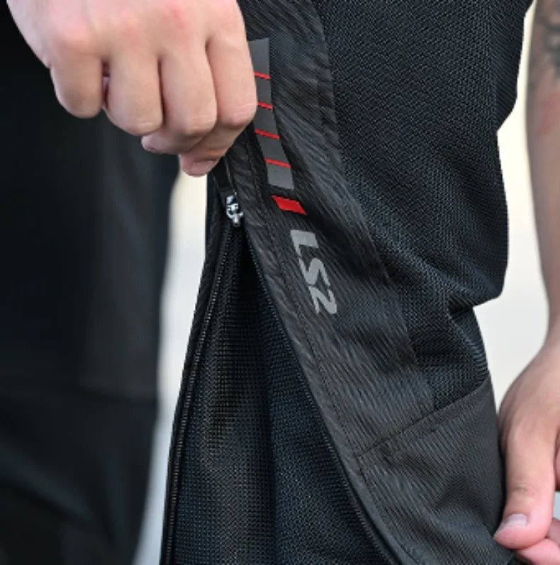LS2 COMO AIR Motorcycle Pants CE CLASS A Moto Riding Trousers Men Motorbike Pantalones 2 CE Knee Pad S-4Xl Men Summer Ls2 Pants