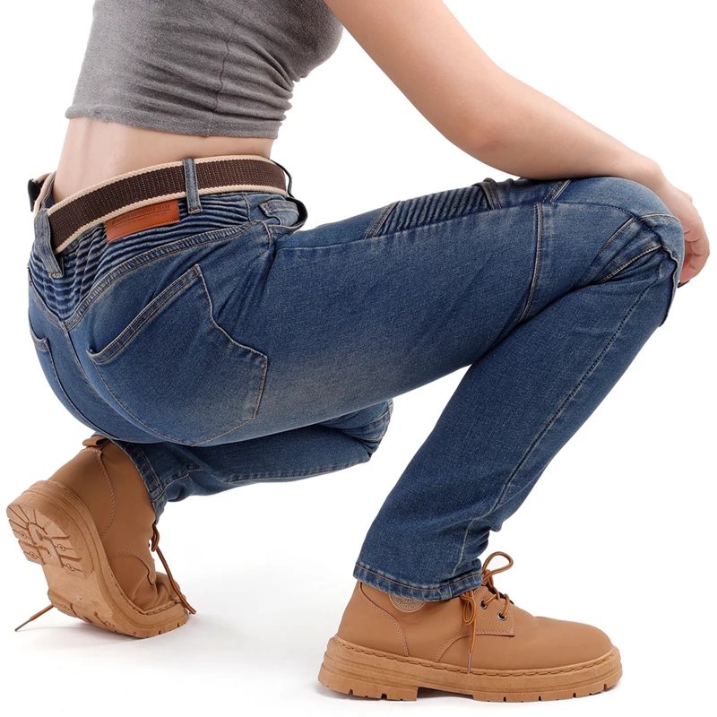 Womens Motorcycle Jeans Knee Hip Tailbone Protection Motocross Pants for Spring Fall Riding Gear Womens Motorcycle Jeans Knee Hip Tailbone Protection Motocross Pants for Spring Fall Riding Gear