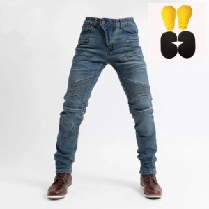 PK718 Men’s Motorcycle Featherbed Jeans Standard Version Summer Riding Trousers Car Ride Comfortable Breathable Motocicleta Pant