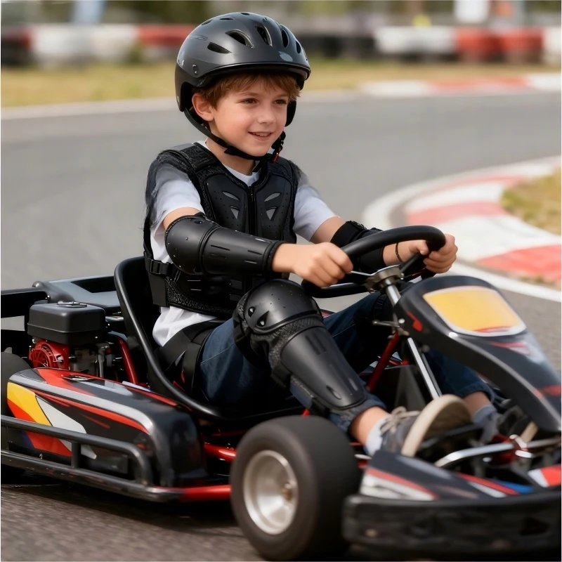 Kids Motorcycle Body Armor Set, Children Protective Gear Vest with Knee & Elbow Pads for 5-13 Years Outdoor Sports Kids Motorcycle Body Armor Set, Children Protective Gear Vest with Knee & Elbow Pads for 5-13 Years Outdoor Sports