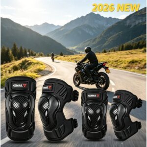 2026 NEW 4Pcs Knee Elbow Pads Motorcycle Armor Set Men Women Anti Fall Windproof Breathable Riding Protective Gear for Motorbike