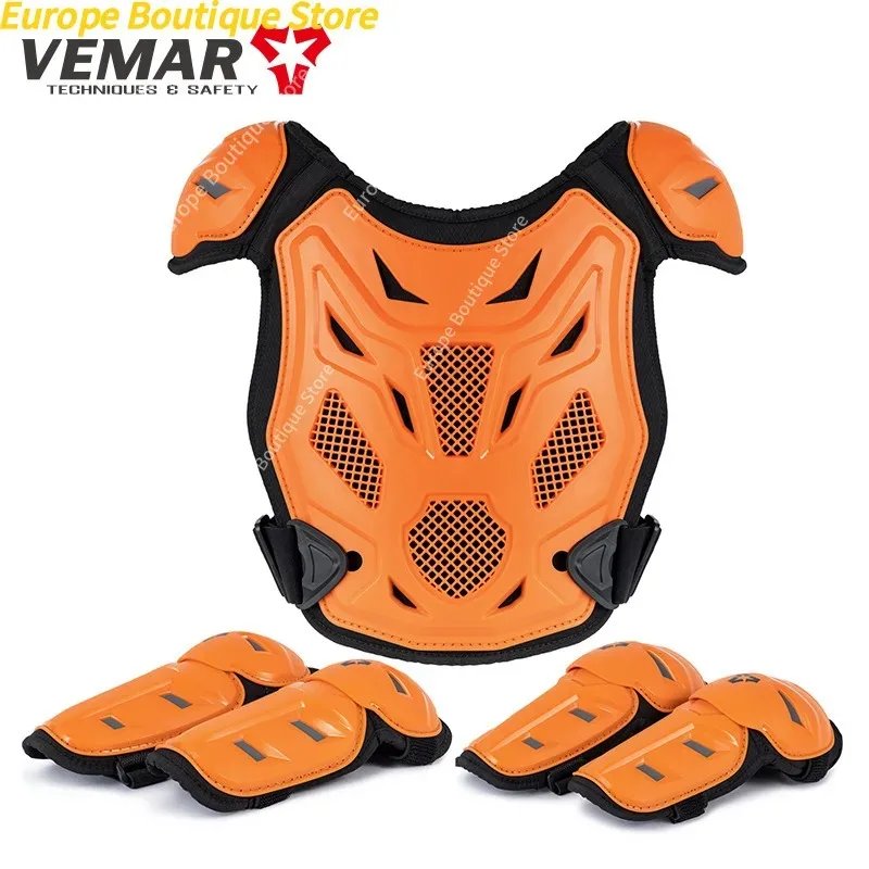 Adjustable Strap Kids Summer Knee Elbow Guard Set 2026 Motorcycle Leg Protection Anti Fall Breathable Motocross Racing Protective Gear for Children