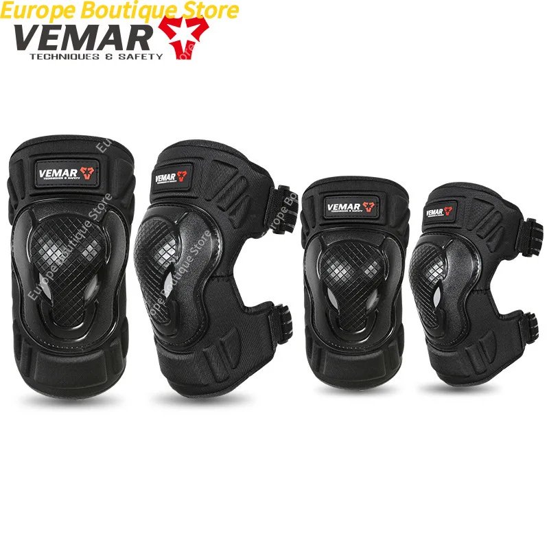 2026 NEW Men Women 4Pcs Motorcycle Armor Set Knee Elbow Pads Anti Fall Windproof Breathable Riding Protective Gear for Motorbike