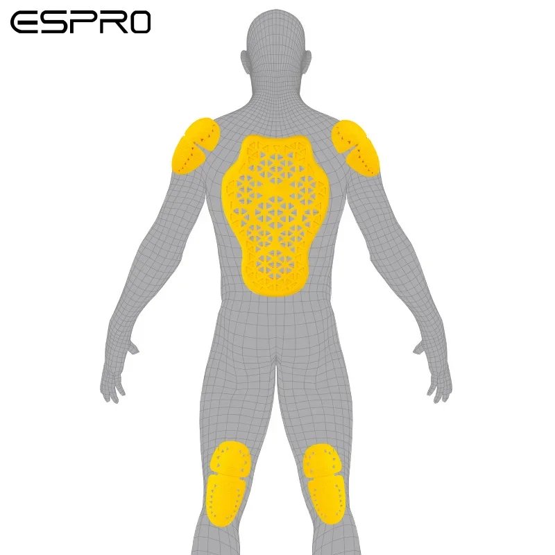 2026 NEW ESPRO CE Level 2 Slow Rebound Motorcycle Armor Back Shoulder Knee Pads Shock Absorption Anti Fall Riding Protection Insert