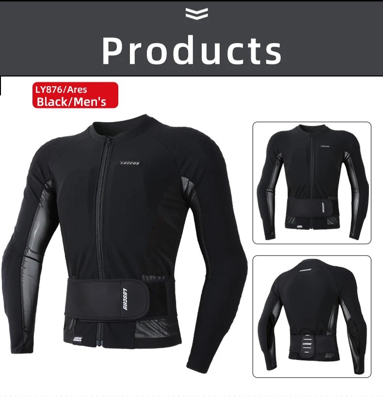 LYSCHY Motorcycle Soft Armor Jacket Men Women Summer Breathable Motocross Jacket with 7Pcs of Protective Gear Moto Riding Jacket LYSCHY Motorcycle Soft Armor Jacket Men Women Summer Breathable Motocross Jacket with 7Pcs of Protective Gear Moto Riding Jacket