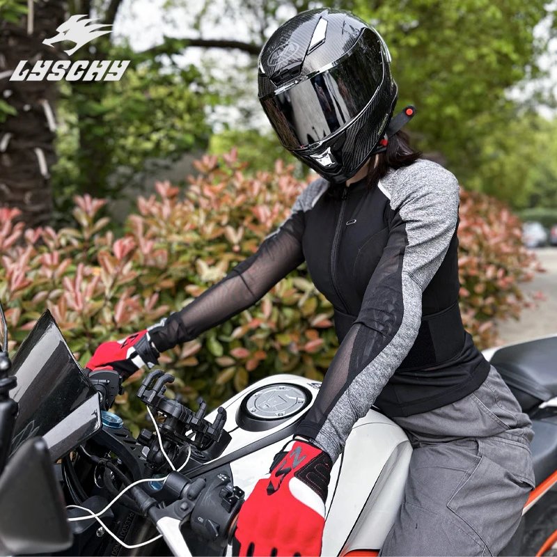 LYSCHY Motorcycle Soft Armor Jacket Men Women Summer Breathable Motocross Jacket with 7Pcs of Protective Gear Moto Riding Jacket