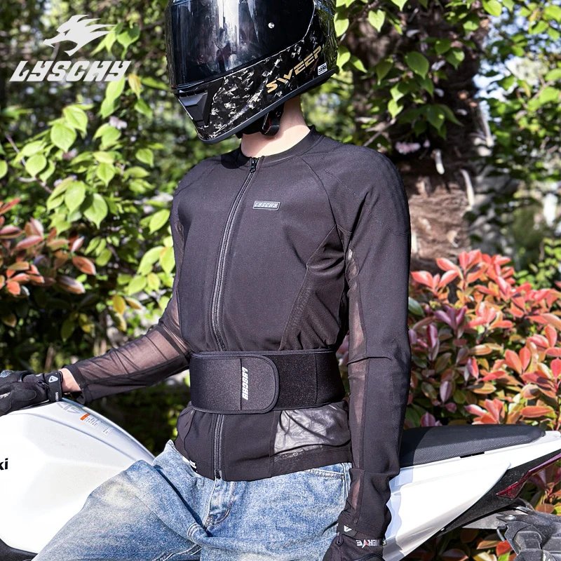 LYSCHY Motorcycle Soft Armor Jacket Men Women Summer Breathable Motocross Jacket with 7Pcs of Protective Gear Moto Riding Jacket