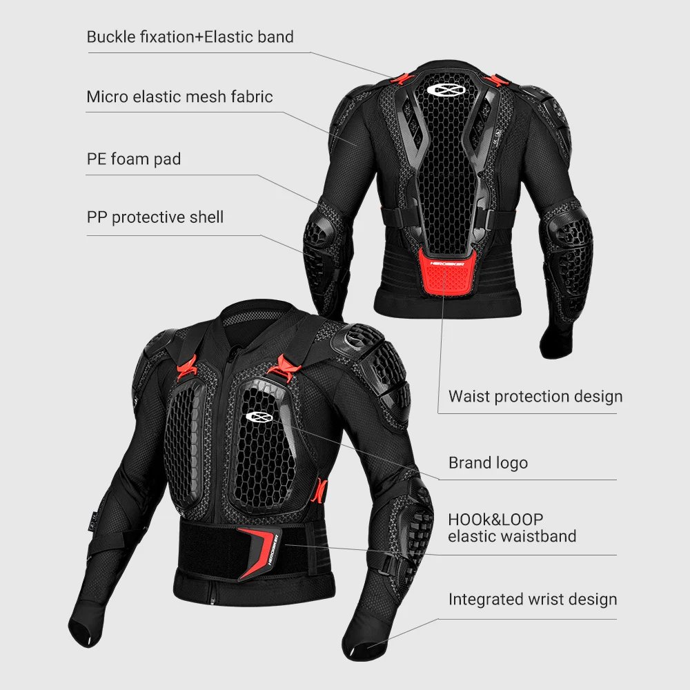 Motorcycle Jacket Men Women Armor Jacket Motorbike Body Protective Motocross Racing Jacket CE Certified Riding Protective Gear