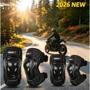 2026 NEW 4Pcs Motorcycle Armor Set Knee Elbow Pads Men Women Anti Fall Windproof Breathable Riding Protective Gear for Motorbike
