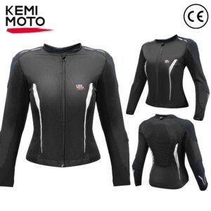 Motorcycle Riding Jacket Summer Breathable Men Women with 7Pcs Set CE Protective Gear Soft Mesh Body Protector Moto Equipment