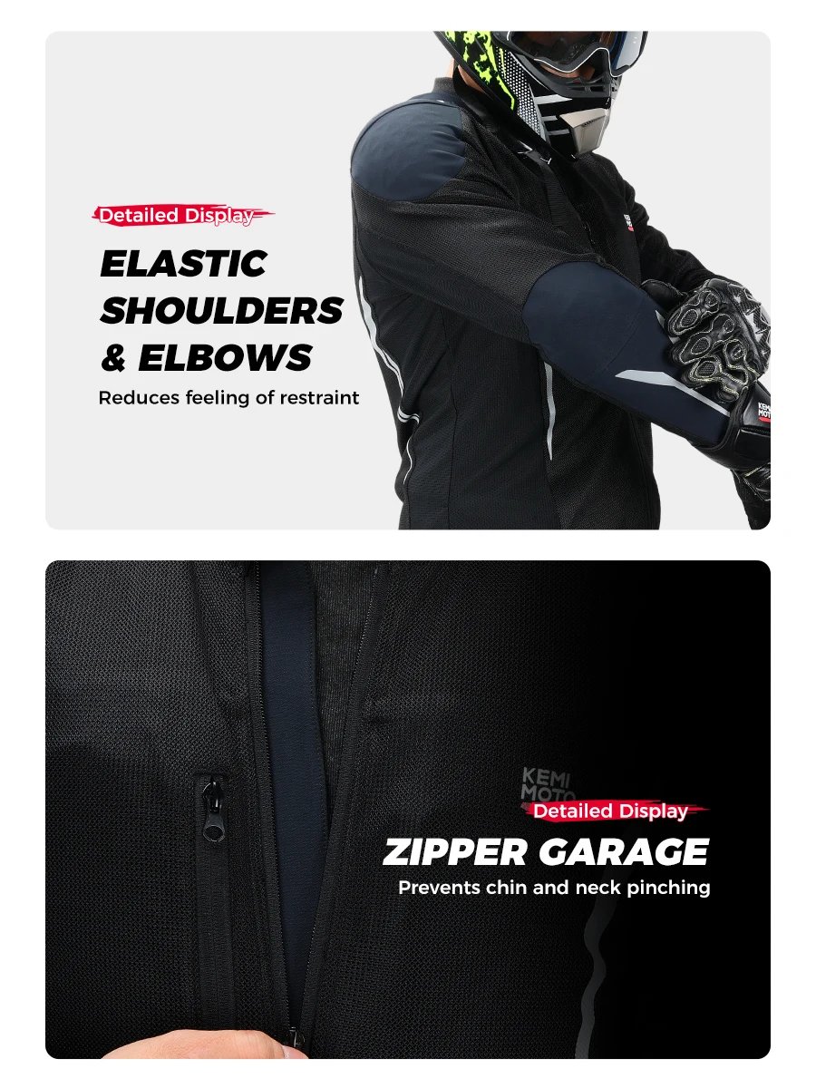 Motorcycle Riding Jacket Summer Breathable Men Women with 7Pcs Set CE Protective Gear Soft Mesh Body Protector Moto Equipment Motorcycle Riding Jacket Summer Breathable Men Women with 7Pcs Set CE Protective Gear Soft Mesh Body Protector Moto Equipment