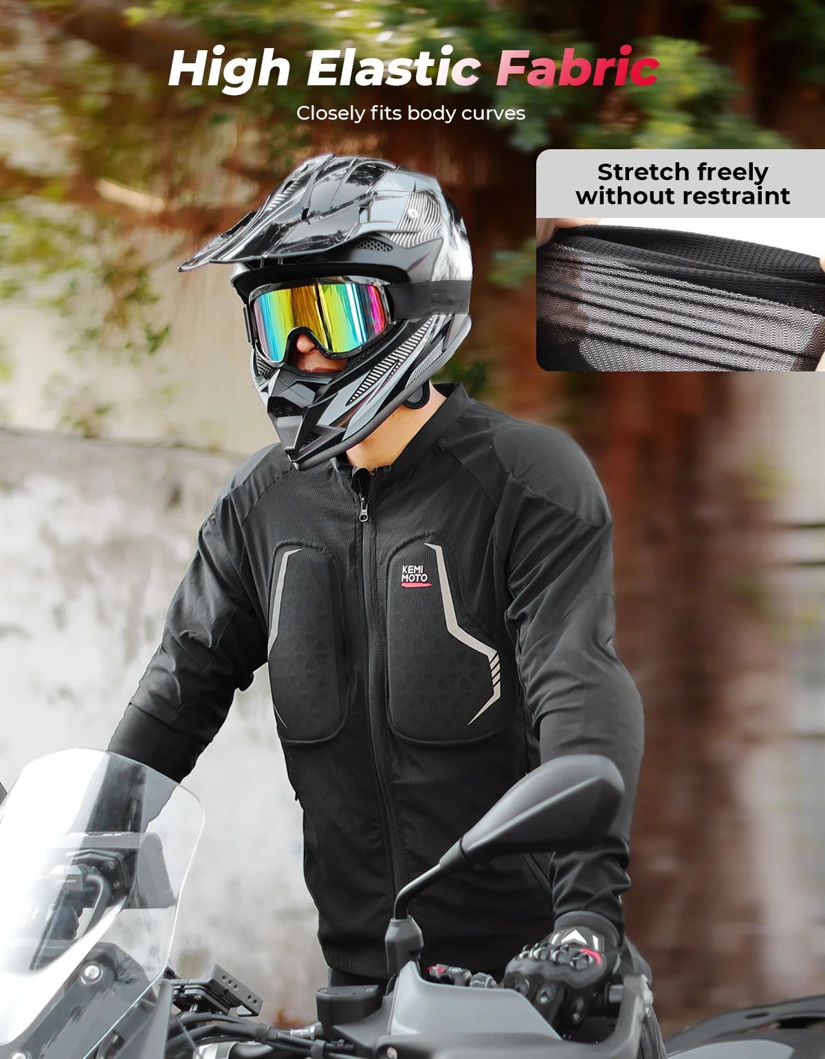 Motorcycle Riding Jacket Summer Breathable Men Women with 7Pcs Set CE Protective Gear Soft Mesh Body Protector Moto Equipment Motorcycle Riding Jacket Summer Breathable Men Women with 7Pcs Set CE Protective Gear Soft Mesh Body Protector Moto Equipment