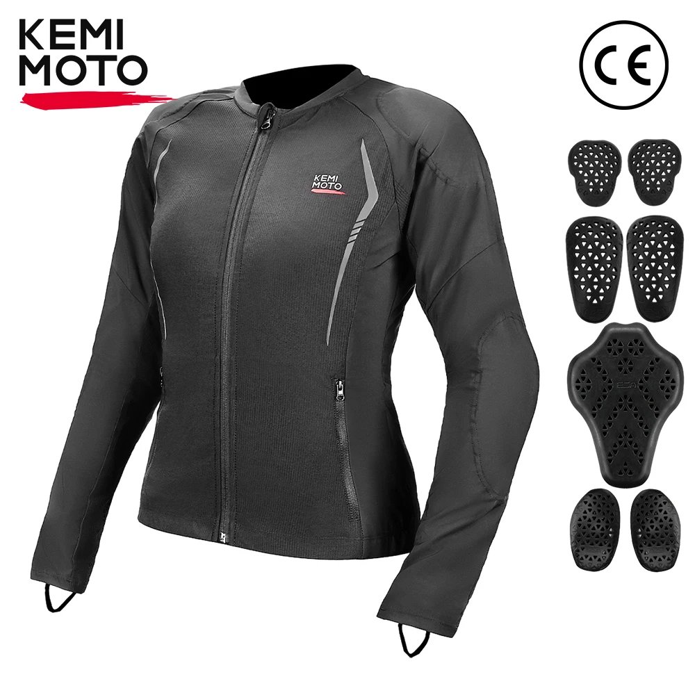Women's Armor Summer Jacket Moto Riding Breathable Mesh with 7PCS CE Protective Gear for Motorcycle Motocross UTV ATV Equipments