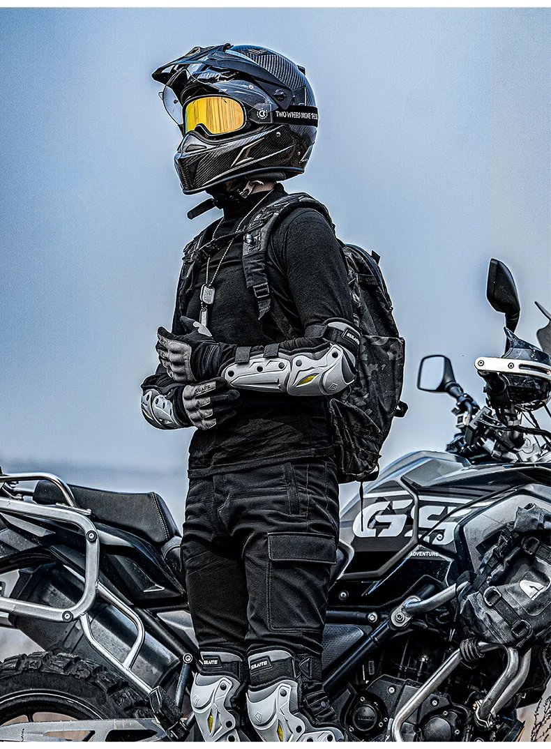 Motorcycle Elbow Knee Pads Outdoor Riding Motocross Protective Gear Adjustable Knee Elbow Pads Anti-Fall Motorbike Equipment Motorcycle Elbow Knee Pads Outdoor Riding Motocross Protective Gear Adjustable Knee Elbow Pads Anti-Fall Motorbike Equipment