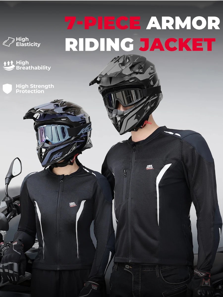 Motorcycle Armor Jacket Unisex Summer Riding with 7Pcs Set CE Protective Gear Soft Breathable Mesh Top Body Protector Equipment Motorcycle Armor Jacket Unisex Summer Riding with 7Pcs Set CE Protective Gear Soft Breathable Mesh Top Body Protector Equipment