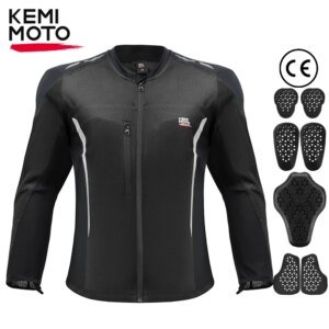 Motorcycle Armor Jacket Unisex Summer Riding with 7Pcs Set CE Protective Gear Soft Breathable Mesh Top Body Protector Equipment