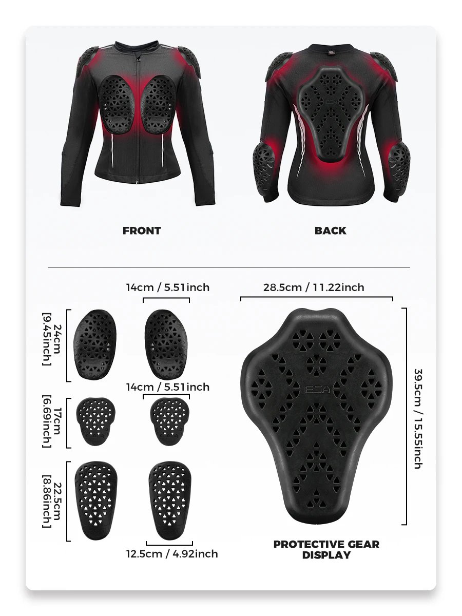 Motorcycle Armor Jacket Unisex Summer Riding with 7Pcs Set CE Protective Gear Soft Breathable Mesh Top Body Protector Equipment Motorcycle Armor Jacket Unisex Summer Riding with 7Pcs Set CE Protective Gear Soft Breathable Mesh Top Body Protector Equipment