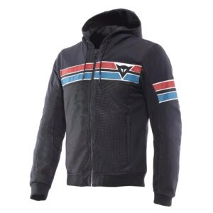 Dainese Vintedge Air Tex Jacket. Summer Hooded Jacket. Soft Softshell Fabric with Mesh Panels. Class a Certification (En 17092) Pro-Armor Level 1 Protections on Shoulders and Elbows. Waterproof Interior Pocket
