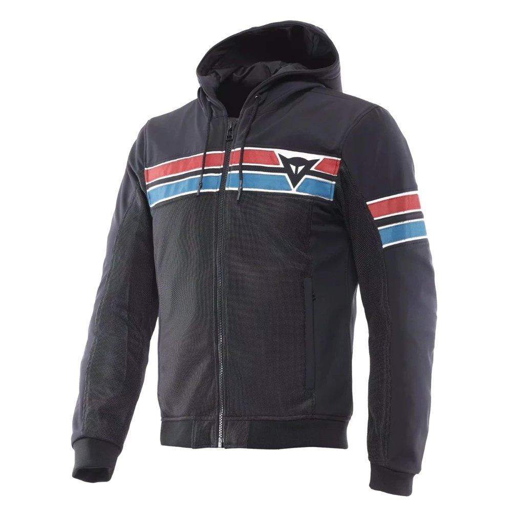 Dainese Vintedge Air Tex Jacket. Summer Hooded Jacket. Soft Softshell Fabric with Mesh Panels. Class a Certification (En 17092) Pro-Armor Level 1 Protections on Shoulders and Elbows. Waterproof Interior Pocket
