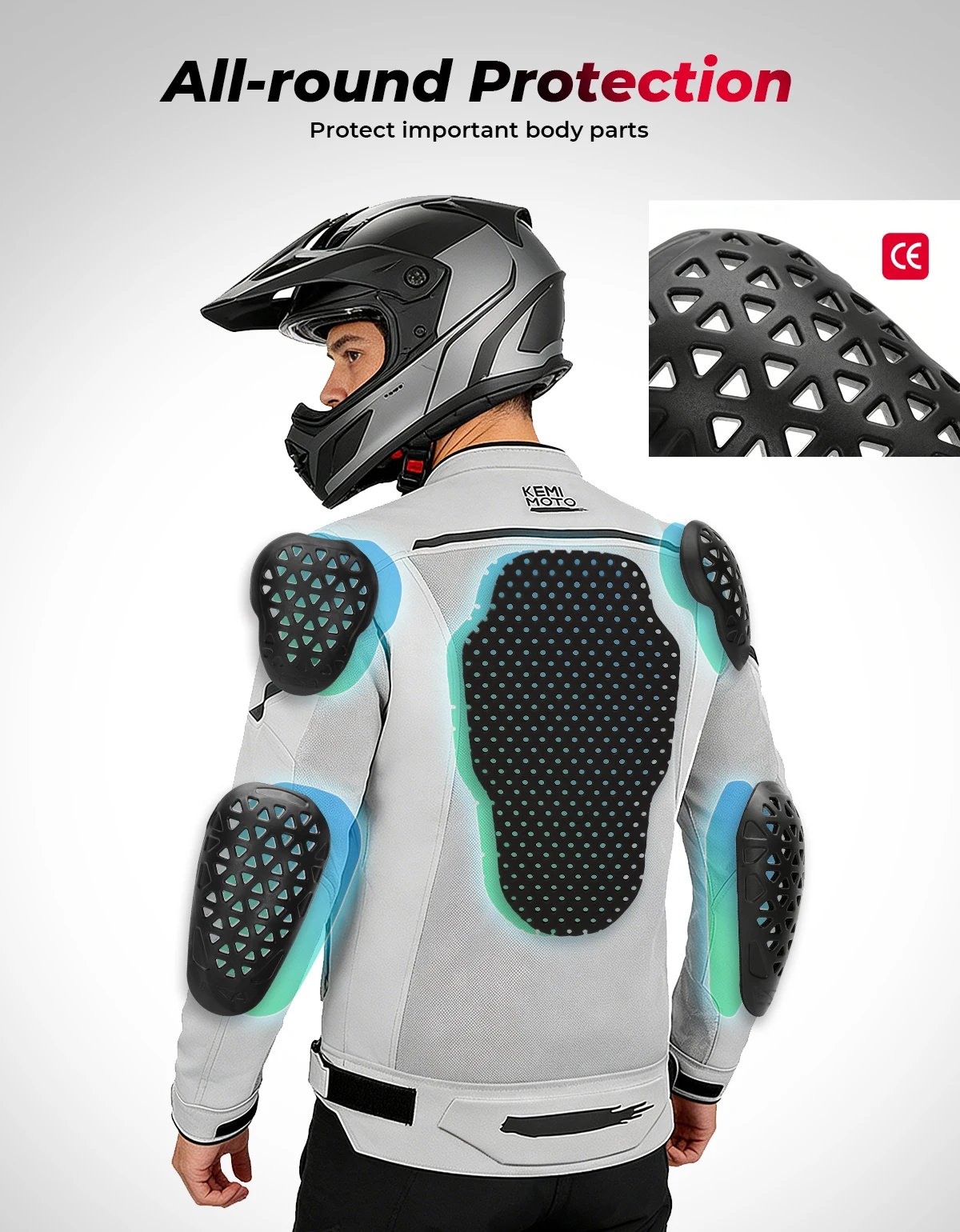 Motorcycle Riding Jacket Men Breathable Summer Clothing Built-in CE Protector Gear Soft Mesh Cycling Motocross Off-road Outfit