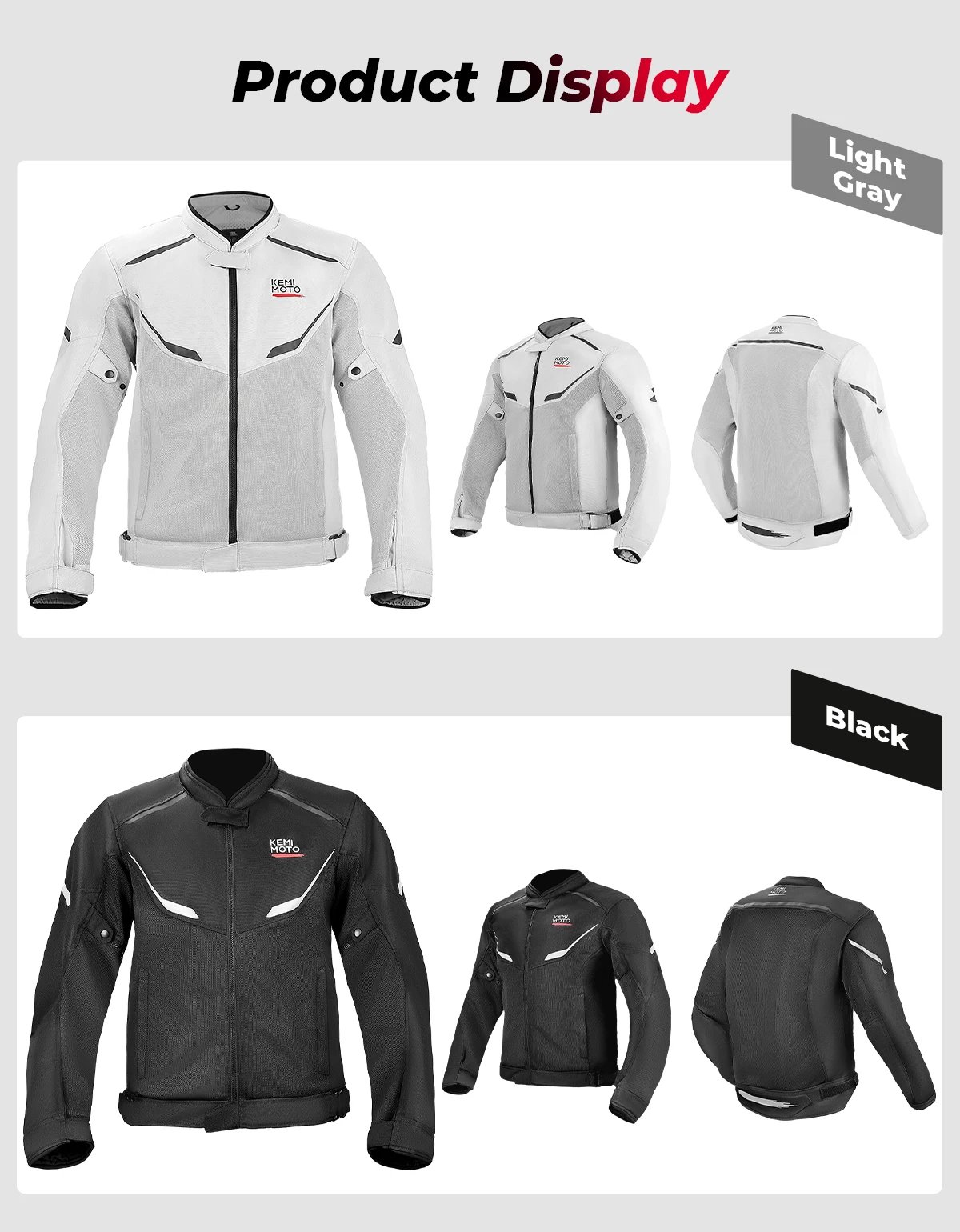 Motorcycle Riding Jacket Men Breathable Summer Clothing Built-in CE Protector Gear Soft Mesh Cycling Motocross Off-road Outfit