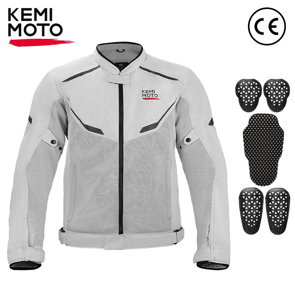 Motorcycle Riding Jacket Men Breathable Summer Clothing Built-in CE Protector Gear Soft Mesh Cycling Motocross Off-road Outfit