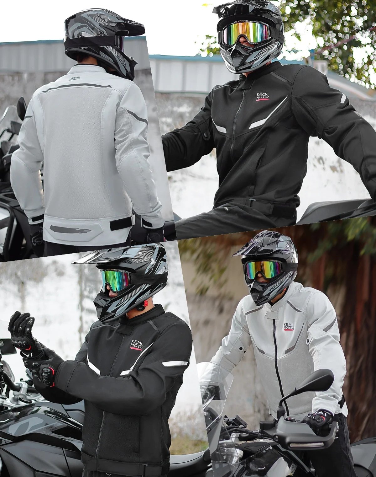 Motorcycle Riding Jacket Men Breathable Summer Clothing Built-in CE Protector Gear Soft Mesh Cycling Motocross Off-road Outfit