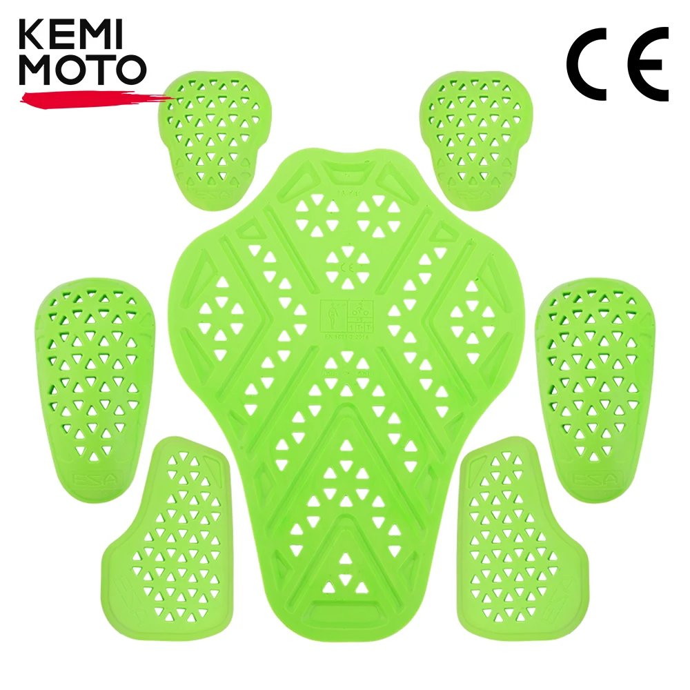 Motorcycle Riding CE Protective Guards 7Pcs Set Build-in Jackets Back Armor Elbow Pads Security Certification Outdoor Sports