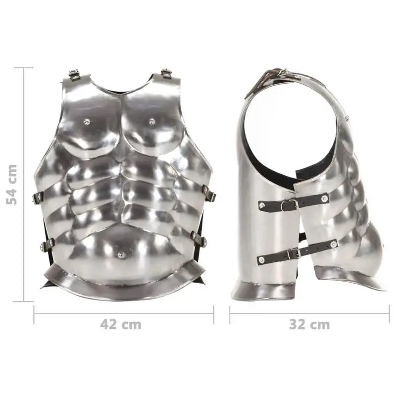 Coraza De Armadura Romana Lorica Musculata, Réplica Histórica De Acero Pulido Con Correas De Cuero Ajustables, Ideal,Shipped from local warehouse