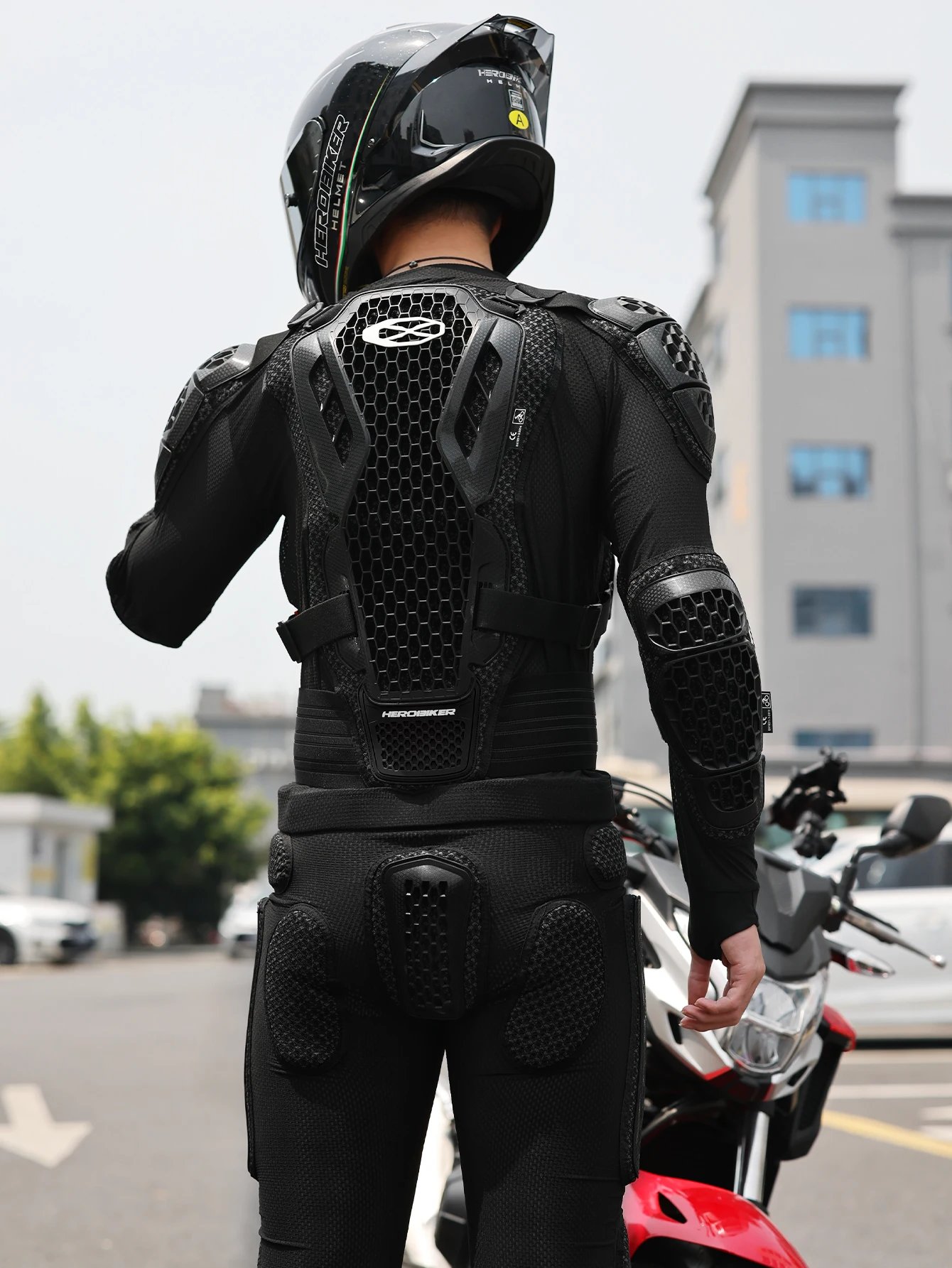 Off-road Motorcycle Armor With Anti Fall Chest And Back Protection Breathable And Wear-resistant Motorcycle Jacket Pants