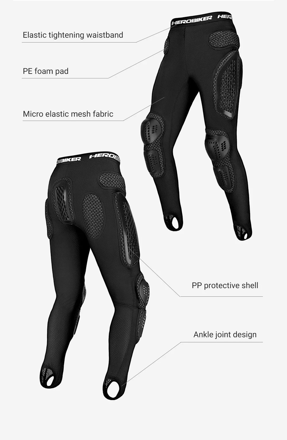 Off-road Motorcycle Armor With Anti Fall Chest And Back Protection Breathable And Wear-resistant Motorcycle Jacket Pants