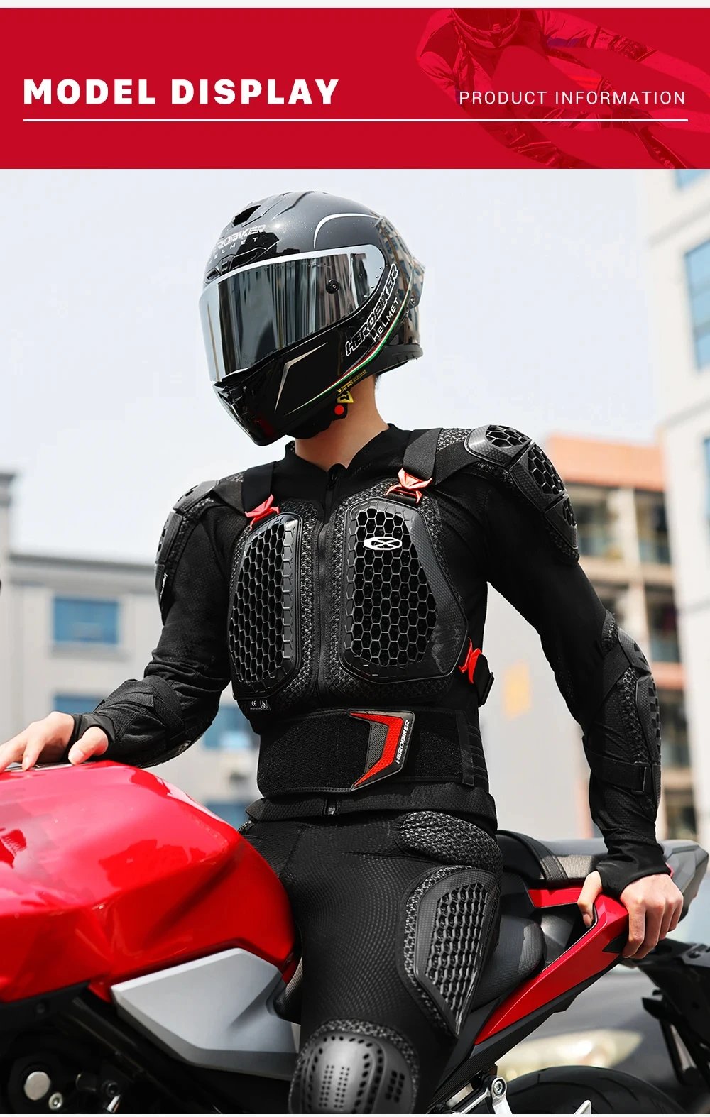 Off-road Motorcycle Armor With Anti Fall Chest And Back Protection Breathable And Wear-resistant Motorcycle Jacket Pants