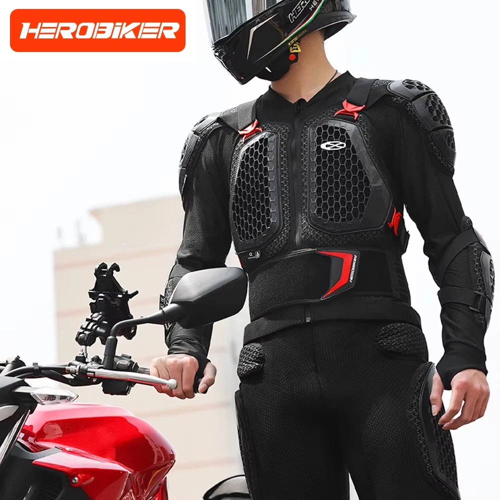 Off-road Motorcycle Armor With Anti Fall Chest And Back Protection Breathable And Wear-resistant Motorcycle Jacket Pants