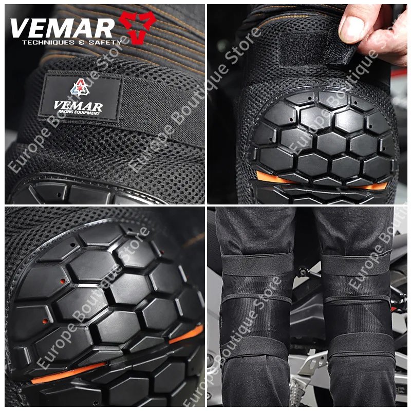 2026 NEW 2Pcs Motorcycle Knee Protector Summer Breathable Windproof Warm Anti Fall Off Road Riding Leg Guards for Men Women