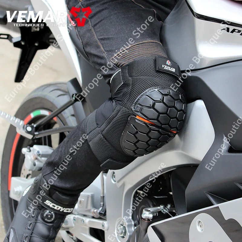 2026 NEW 2Pcs Motorcycle Knee Protector Summer Breathable Windproof Warm Anti Fall Off Road Riding Leg Guards for Men Women