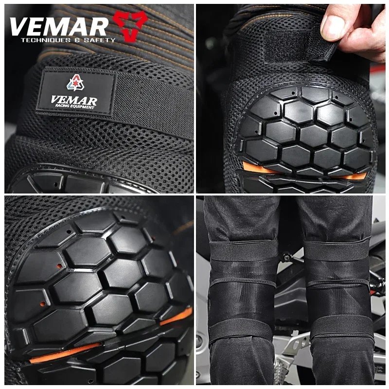 2026 NEW 2Pcs Motorcycle Knee Protector Summer Breathable Windproof Warm Anti Fall Off Road Riding Leg Guards for Men Women