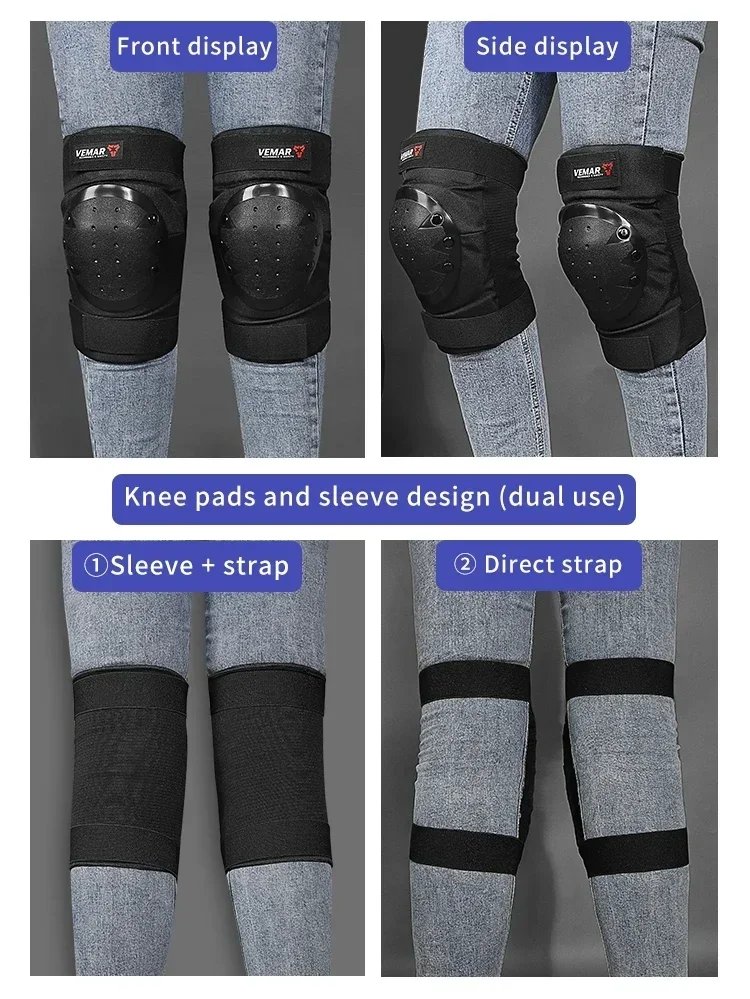 2026 NEW 4Pcs Short Style Motorcycle Armor Knee Elbow Pads Anti Fall Off Road Riding Protective Gear for Men Women Motocross