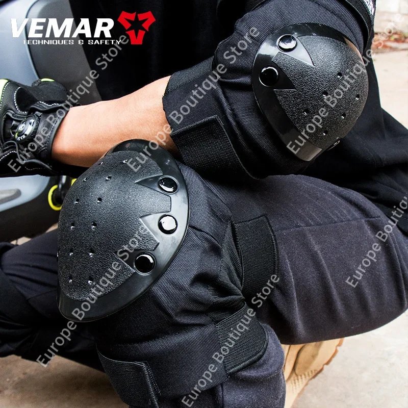 2026 NEW 4Pcs Short Style Motorcycle Armor Knee Elbow Pads Anti Fall Off Road Riding Protective Gear for Men Women Motocross