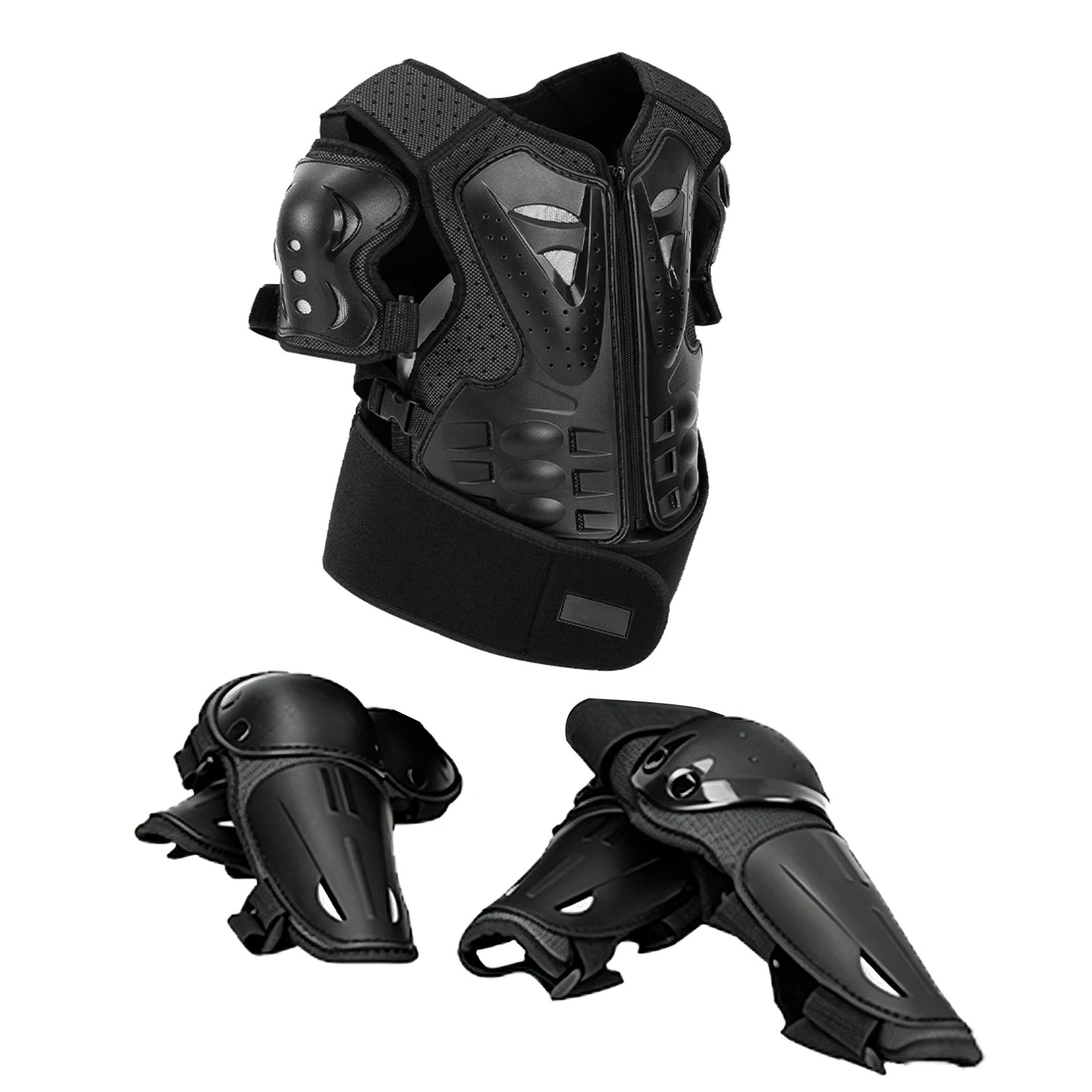 Motorcycle Body Armor Set Dirt Bike Protective Gear Mountain Bike Chest Knee Elbow Pads for Off Road Cycling Rollerblading