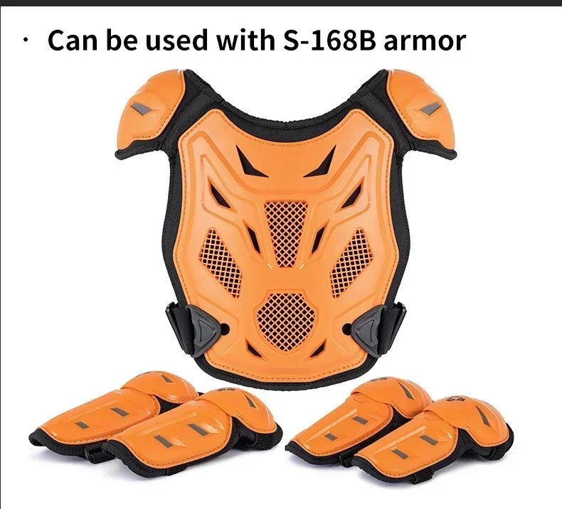 2026 NEW Kids Motorcycle Leg Guards Knee Pads Elbow Pads Summer Anti Crash Breathable 4 Seasons Unisex Riding Armor Set