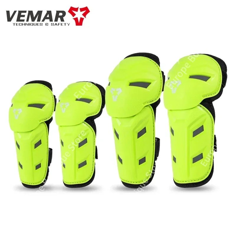 2026 NEW Kids Motorcycle Leg Guards Knee Pads Elbow Pads Summer Anti Crash Breathable 4 Seasons Unisex Riding Armor Set