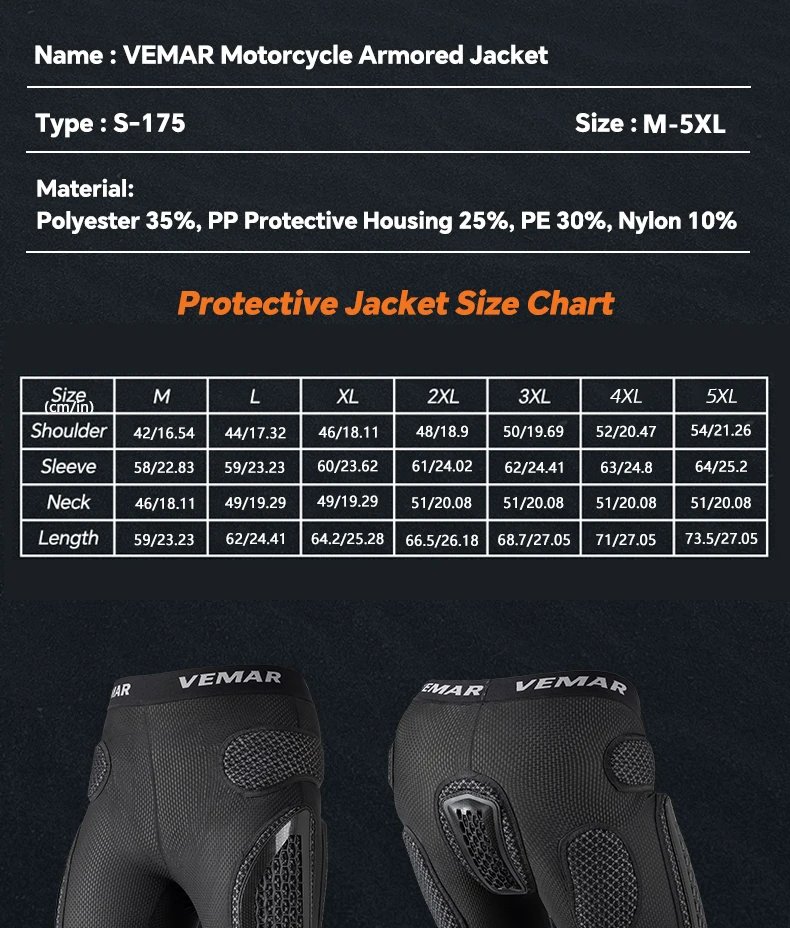 CE Certified Motorcycle Armor Jacket Anti-Impact Anti-fall Body Armor Jacket DH MTB Off-road Motocross Protective Gears S-5XL