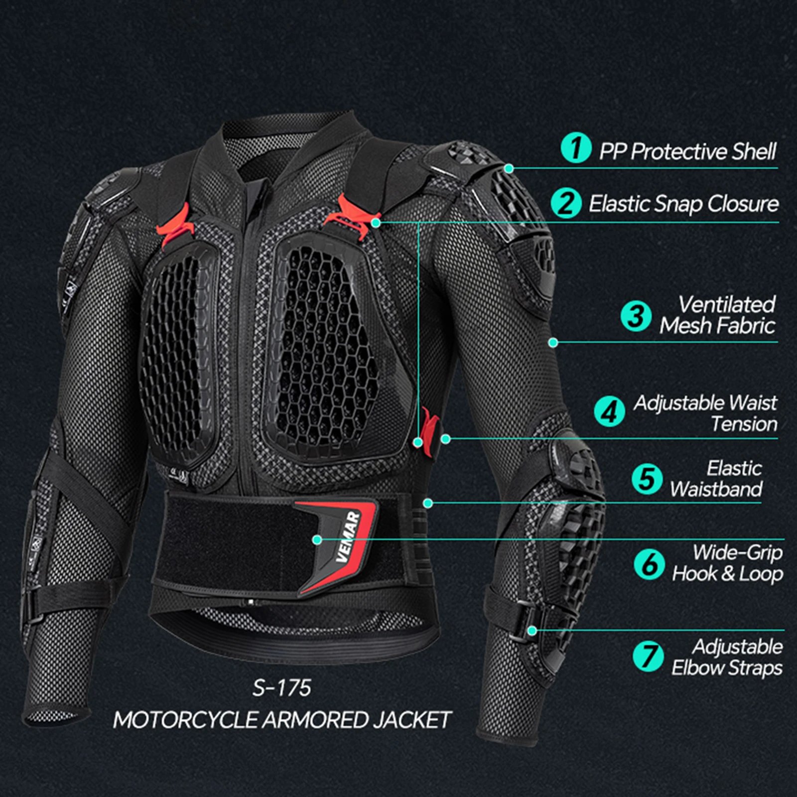 CE Certified Motorcycle Armor Jacket Anti-Impact Anti-fall Body Armor Jacket DH MTB Off-road Motocross Protective Gears S-5XL