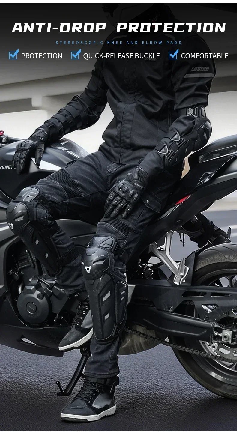 2026 NEW 2Pcs 4 Seasons Shock Absorption Anti Fall Wear Resistant Motorcycle Knee Protector Off Road Riding Leg Guards for Men 2026 NEW 2Pcs 4 Seasons Shock Absorption Anti Fall Wear Resistant Motorcycle Knee Protector Off Road Riding Leg Guards for Men