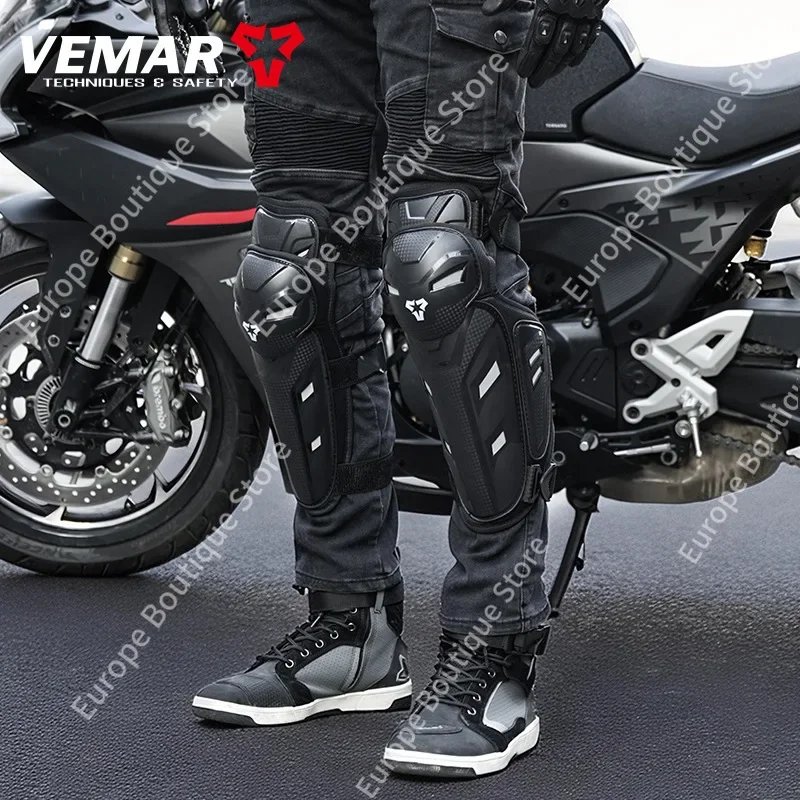 2026 NEW 2Pcs 4 Seasons Shock Absorption Anti Fall Wear Resistant Motorcycle Knee Protector Off Road Riding Leg Guards for Men