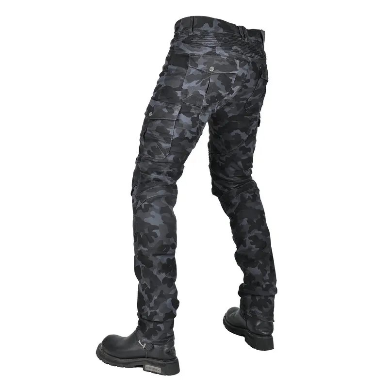 Motorcycle Pants Camo Jeans Motocross Motoride Stretch Racing Wearable Trousers For Men Outdoor Riding Equipment Protective Gear