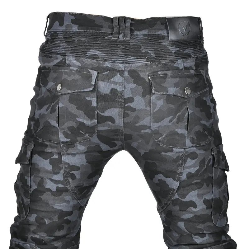 Motorcycle Pants Camo Jeans Motocross Motoride Stretch Racing Wearable Trousers For Men Outdoor Riding Equipment Protective Gear