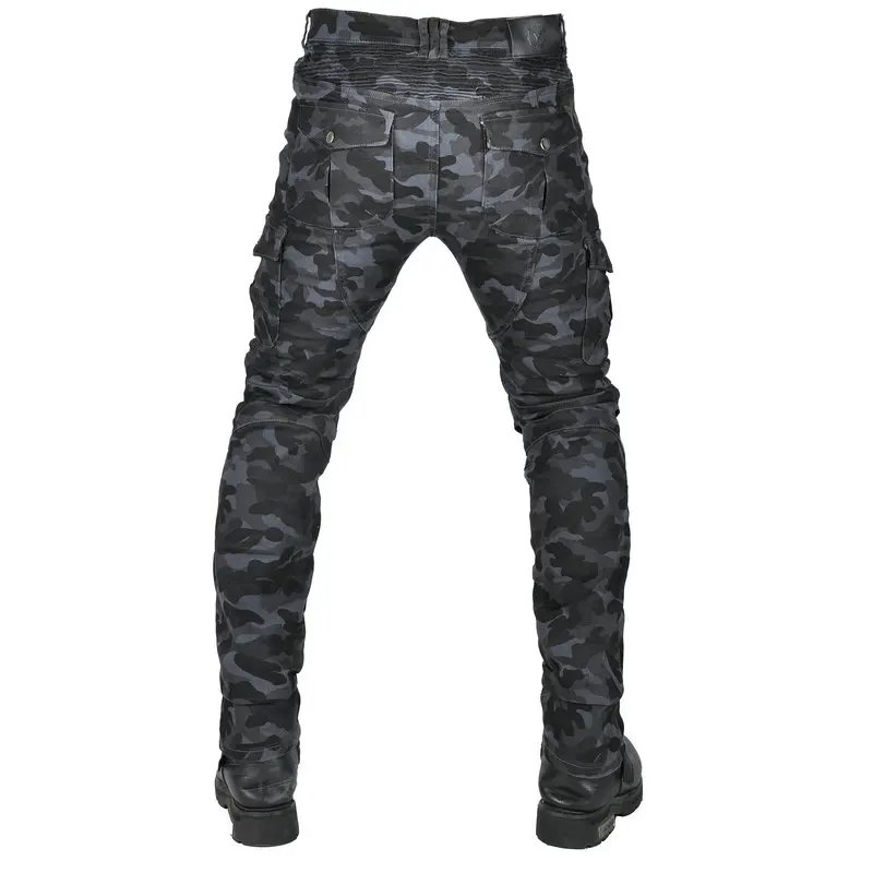 Motorcycle Pants Camo Jeans Motocross Motoride Stretch Racing Wearable Trousers For Men Outdoor Riding Equipment Protective Gear